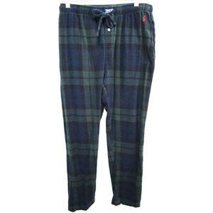 Polo Ralph Lauren Green Blue Plaid Flannel Pajama Pants Men Sz M